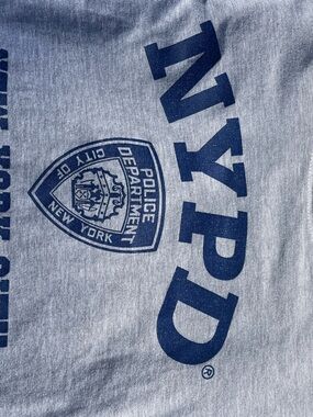 NYPD Grey & Navy Graphic Tee. Officially Licensed shirt!